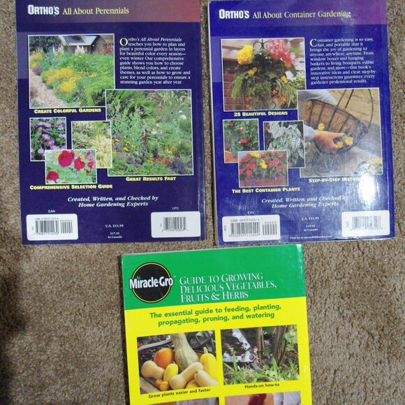 Three Ortho Gardening Books Container Perennials Vegetables - Picture 5 of 5